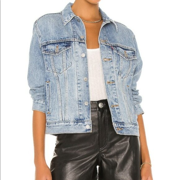 LEVI'S EX BOYFRIEND TRUCKER DENIM JACKET - Picture 3 of 8